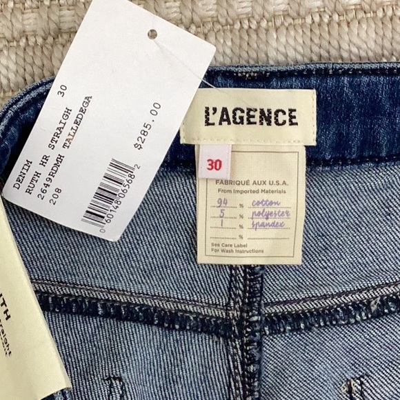 L’AGENCE Ruth High Rise Straight Jeans - Picture 4 of 6